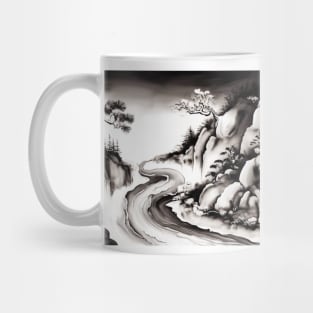 an oriental landscape painting Mug